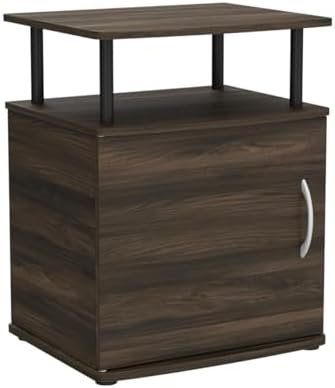 Furinno Jaya 2-Tier Side Table Set of 2, with Open Shelf, Columbia Walnut - Image 4