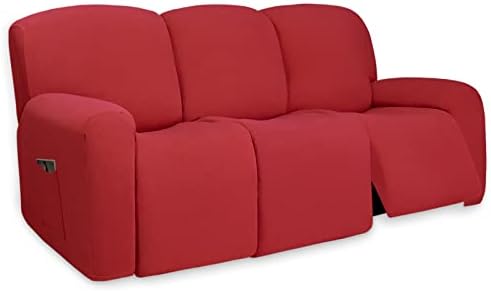 PureFit Super Stretch 3 Seats Recliner Sofa Couch Cover with Pocket by PureFit