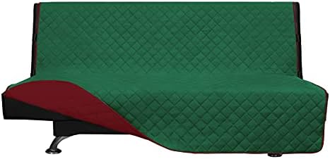 Easy-Going Reversible Couch Cover, Large Futon Sofa, Green/Christmas Red by Easy-Going