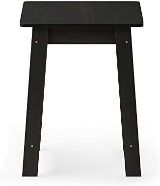 Furinno BEGINNING Side Table, Square Modern End Table with H-Legs, Night Stand, Bedside Table, Soft Edges, Easy Assembly, for Living Room, Bedroom, Espresso - Image 7
