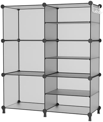 AWTATOS 6 Cube Closet Organizer Storage Shelves, Grey by AWTATOS