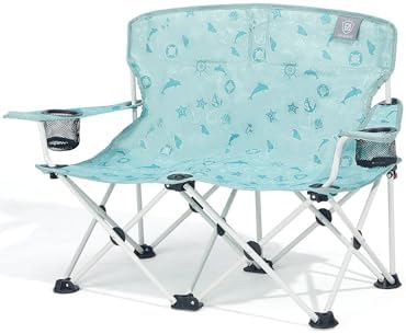 EVER ADVANCED Kids Camping Chair for Two Kids Green by EVERADVANCED