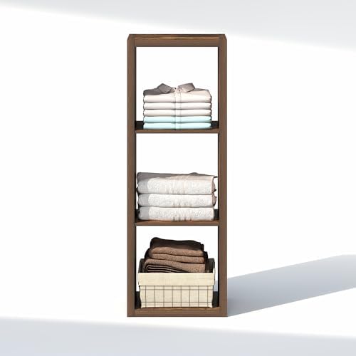 Furinno Cubic Extra Thick 3-Cube Closet Organizers and Storage, Amber Pine - Image 6