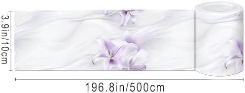IVN Wallpaper Border Peel and Stick Wall Purple Lily Silk 4x196 Inch - Image 3