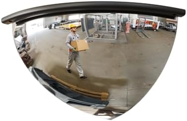 90° 18" 1/4 Acrylic Quarter Dome Security Mirror, 1PC by Vteilas