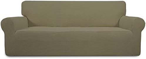 Easy-Going Stretch Oversized Sofa Couch Slipcover Washable Khaki by Easy-Going