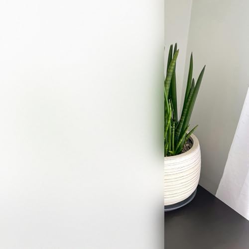KESPEN Frosted Window Privacy Film for Glass No Glue, White, 35.4In X 6.5Ft by KESPENWINDOWFILMS