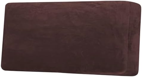 H.VERSAILTEX Velvet Stretch Individual Couch Cushion Cover Plush Cushion Slipcover for Loveseat Sofa Cushion Furniture Protector Seat Cushion Sofa Cover (1 Piece Sofa Cushion Cover, Brown) by HVERSAILTEX