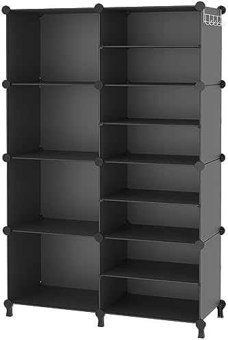 AWTATOS Closet Organizer 8 Cube Closet Storage Shelves, Black by AWTATOS