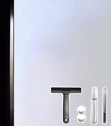DUOFIRE Window Privacy Film, Frosted Glass Window Film, White, 47.2"x118" by DUOFIRE