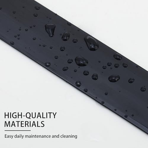 Lunghaa Peel and Stick Finish Molding Trim, Flexible Decoration Strip for Wall Tile Edge, Mirror, Cabinet, Furniture and DIY Home Decoration (Brushed Black, 16.4 ft x 0.4 in) - Image 5