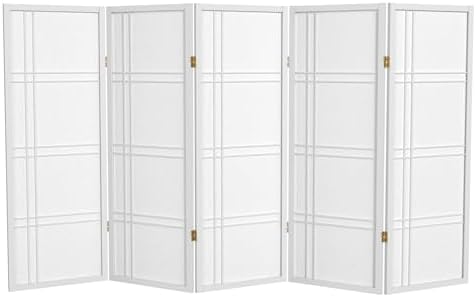 Red Lantern 4 ft. Short Double Cross Shoji Screen - White - 6 Panels by RedLantern