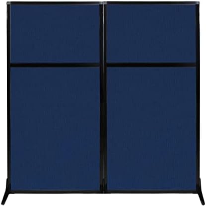 Versare Workstation Partition | Portable Wall Divider | Modern Office Cubicle | Free Standing Privacy Screen | Flexible Work Space | 66" x 70" Navy Blue Fabric Panels by VERSARE