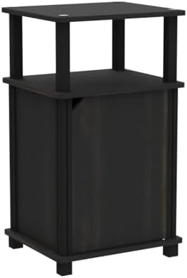 Furinno JUST 3-Tier Telephone Table with Cabinet, Set of 2, Espresso - Image 6