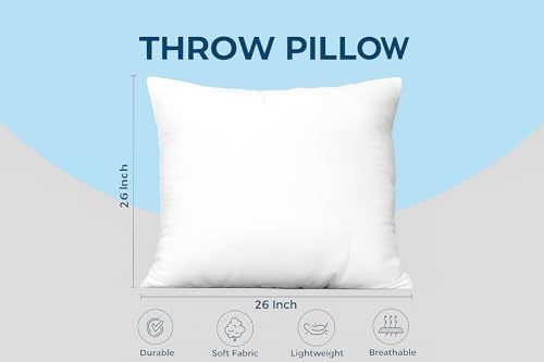 Utopia Bedding Throw Pillows, Decorative 26x26 Pillow Inserts, Set of 4 - Image 4