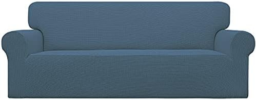 Easy-Going Stretch Oversized Sofa Couch Slipcover Washable Bluestone by Easy-Going
