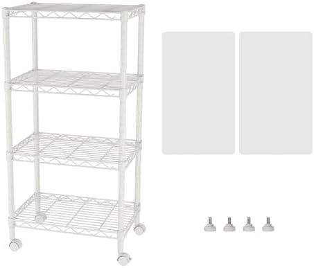 SINGAYE 4 Shelves Storage Shelf Wire Shelving Unit Metal Adjustable Wheels by SINGAYE