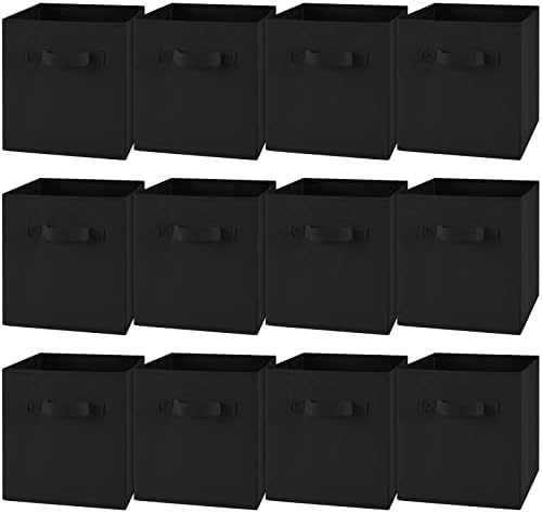 Yinder 4 Pcs Cube Storage Bin, Black 14''x10''x8'' Storage Cubes by Yinder