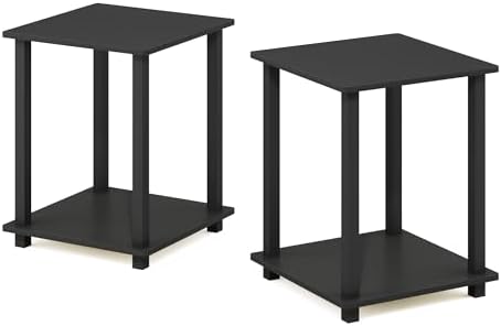 Furinno Simplistic Set of 2 Toolless Living Room Table Set, Americano - Image 6