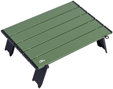 iClimb Ultralight Compact Mini Folding Alu. Table (Green - S) by iClimb