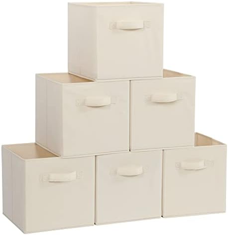 STORAGE MANIAC Storage Cubes, 11 Inch 6 Pack Collapsible Fabric Shelf Bins by STORAGEMANIAC