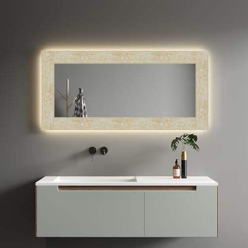 AbaBoorty Beige Floral Wallpaper Border Decor 196"X4.1" Peel and Stick Wall Border Waterproof Tiles Sticker Wallpaper Self Adhesive Removable Wall Stickers for Bedroom Living Room Decor - Image 2