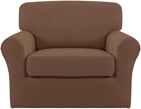 Easy-Going 2 Pieces Stretch Sofa Slipcover for Armchair Washable by Easy-Going