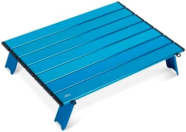 iClimb Ultralight Compact Mini Folding Alu. Table (Blue - L) by iClimb