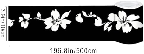 IVN Wallpaper Border Peel and Stick Wall White Cherry Blossom 4x196 Inch - Image 3