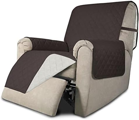 Easy-Going Reversible Couch Cover, Recliner 22 in, Chocolate/Ivory by Easy-Going