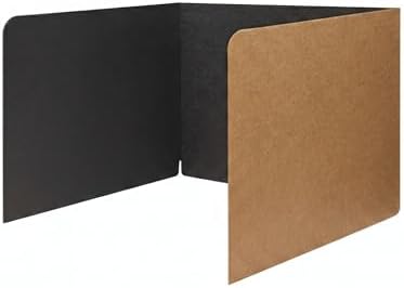 Gueevin 1 Pcs 1 Pcs Classroom Desk Dividers for Students Test Privacy Folders for Better Focus Overall Size 13" x 20" x 17" School Testing Study Cardboard (Brown,Black) by Gueevin