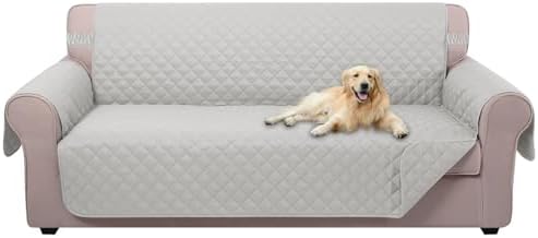 U-NICE HOME Reversible Sofa Cover Couch Cover for Dogs, Light Grey by U-NICEHOME