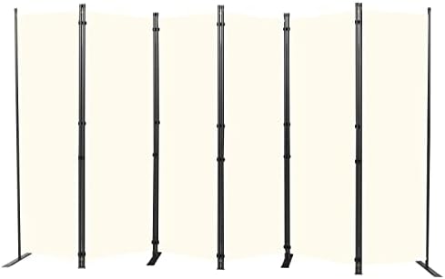Room Divider 6 Panel-132''Wide,6FT Room Dividers and Folding Privacy Screen by HOMSCREENER