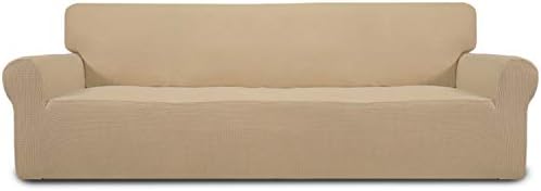 Easy-Going Stretch 4 Seater Oversized Sofa Couch Cover Sand by Easy-Going