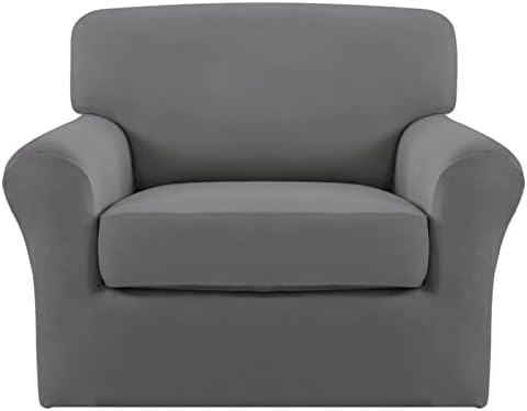 Easy-Going 2 Pieces Stretch Sofa Slipcover for Armchair Washable by Easy-Going