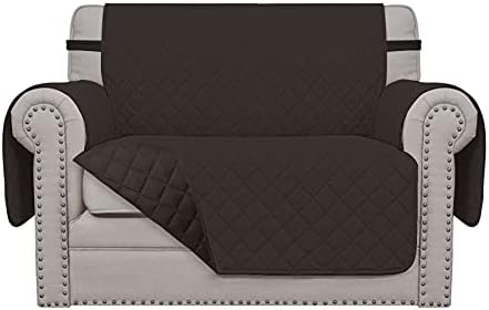 Easy-Going Oversized Chair Sofa Slipcover Reversible Sofa Cover Water Resistant Couch Cover Furniture Protector Cover with Elastic Straps for Pets Dog (Oversized Chair, Chocolate/Chocolate) by Easy-Going