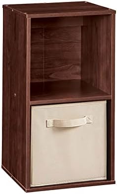 ClosetMaid Cubeicals 2-Cube Storage Shelf Organizer - Stackable or Wall-Mountable, Easy Assembly, Dark Cherry Finish - Image 4