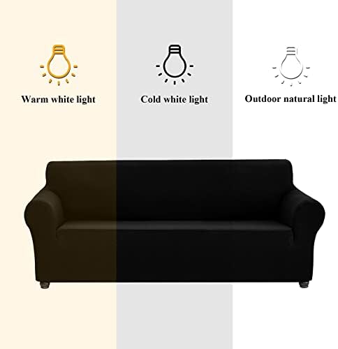 Joccun Stretch Chair Couch Cover,1-Piece Sofa Slipcover Spandex Jacquard Fabric Sofa Covers with Elastic Bottom,Washable Furniture Protector for Dogs,Cats,Kids(Armchair,Wide 35" - 55",Black) - Image 3