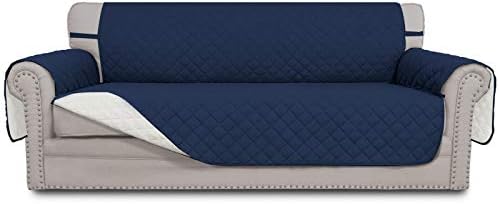 Easy-Going Reversible Couch Cover, 4 Seater Sofa, XX-Large Sofa, Navy/Ivory by Easy-Going