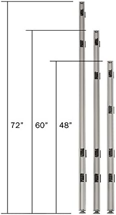 GOF 4ft / 48" H L-Post, Office Partition Connectors: L-Post, T-Post, X-Post, Wall Mount Intended to use Full Fabric or Partial Glass Series, Connector only - Image 6
