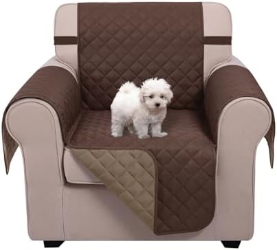 U-NICE HOME Reversible Recliner Chair Covers, Chocolate/Taupe by U-NICEHOME
