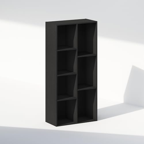 Furinno Reed Closet Organizers and Storage, 7-Cube Closet Organizer, Open Shelf Closet Storage, for Wardrobe, Bedroom, Living Room, Blackwood - Image 3