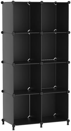 AWTATOS 8 Cube Storage Organizer, Closet Organizer Storage Shelf, Black by AWTATOS