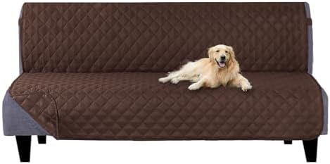U-NICE HOME Futon Sofa Covers 68''Armless Couch Cover, Chocolate by U-NICEHOME