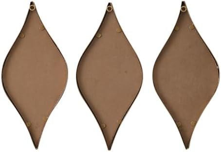 Decorative Tear Drop Gold Mirror Wall Decor 6 X 15 Inch, Set of 3 - Image 7