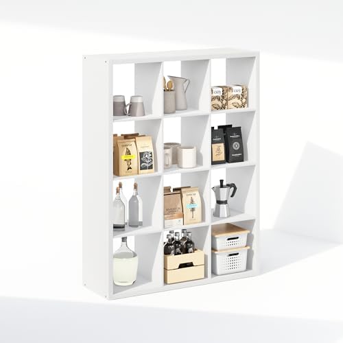 Furinno Cubic Extra Thick 12-Cube Closet Organizers and Storage, White - Image 5
