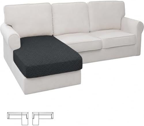 XINEAGE Stretch Chaise Cover for L Shaped Sofa Individual Sofa Slipcovers by XINEAGE