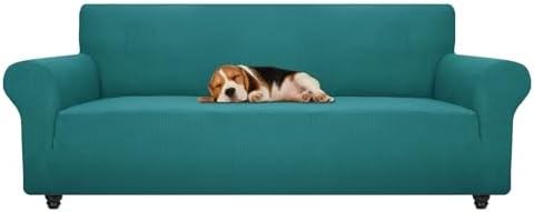 ZNSAYOTX Stretch Oversized Couch Cover Universal Sofa Covers for Living Room Dogs Pet Furniture Protector Spandex Extra Large Sofa Slipcovers with Anti Slip Foam Sticks (Peacock Teal, XL Sofa) by ZNSAYOTX