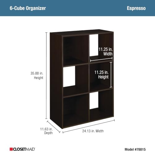 ClosetMaid 78815 Cubeicals Organizer, 6-Cube - Espresso - Image 3