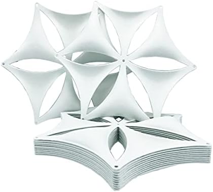 White 3D Flower Venus 14"x12" Hanging Room Divider Panel Felt Fiber Surface High Density Polyester Fiber Board Cut Room Partition Home Decoratio(12 Pcs) - Image 2